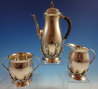 Blossom by Woodside Sterling Silver Coffee Set 3pc (#1265) Modernist Unique