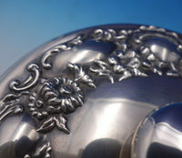 Hunt Sterling Silver Jar w/Stenciled Roses Butterfly and Chrysanthemum Lid #5319