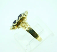 14k Yellow Gold Victorian Style Ring with Amethysts and Pearls (#J567)