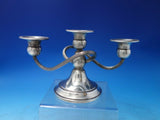 Gadroon by Crown Silver Co. Sterling Silver Candelabra Pair c.1920 3-light #6201