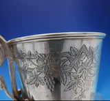 S. Smith and Sons English Sterling Silver Child's Mug Cup w/ Grapes Bird (#3918)