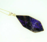 Kaufmann 14k Gold Genuine Natural Opal Intarsia Inlay Pendant (#J5084)