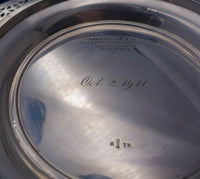 Tiffany and Co Sterling Silver Tray Round with Pierced Edge #17266-1301 (#4705)