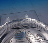Egyptian .800-.900 Silver Plate with Hand Engraved Pyramid and Sphinx (#3834)