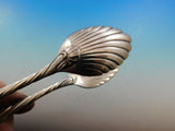 Torchon by Buccellati Italy Sterling Silver Ice Serving Tongs Shell Bowls 6"