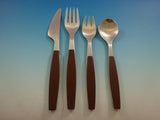 Strata Brown by Georg Jensen Stainless Steel Flatware Set Service Modern 74 Pcs