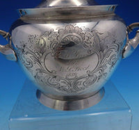 Bigelow Bros and Kennard Coin Silver Sugar Bowl 3-D Finial Hand Engraved (#4014)