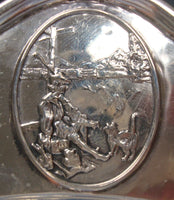 Gorham Sterling Silver Child'S Bowl & Underplate w/8 Figural Medallions (#0419)