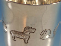 Tiffany & Co. Sterling Silver Baby Cup with Dogs and Balls #25898 (#2010)