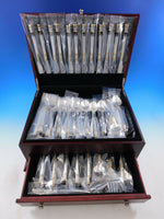 Aegean Weave Gold by Wallace Sterling Silver Flatware Set 12 Service 76 pcs New