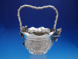 Number 41 by Meriden Silverplate Basket with Squirrel with Applied Roses (#4504)