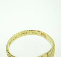 Art Deco 14k Yellow Gold Genuine Natural Diamond Ring Engraved Date 1926 (#J730)