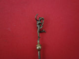 Greek God by Unknown Maker Sterling Silver Salt Spoon gold washed 2 3/4"