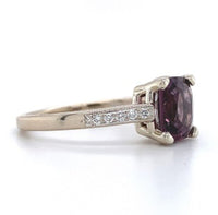 14k White Gold 1.95ct Purple Genuine Natural Spinel and Diamond Ring (#J5612)