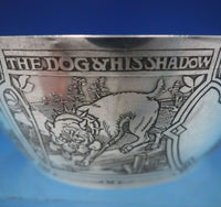William Kerr Sterling Silver Child's Set 2pc Acid Etched w/ Fables #4499 (#5257)