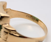 10k Yellow Gold 4.67ct Genuine Natural Turquoise Men's Ring Size 11.25 (#J6137)