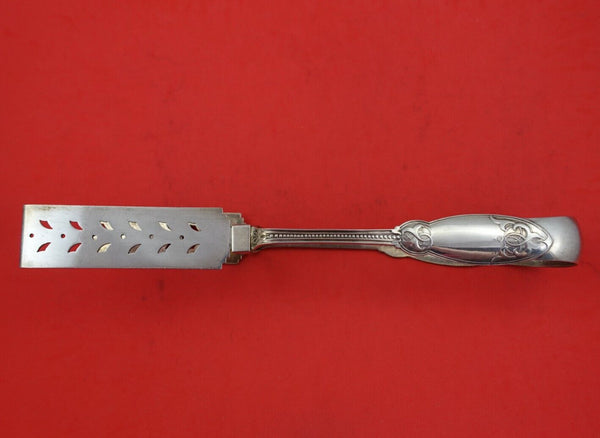 Italian by Tiffany and Co Sterling Silver Asparagus Tongs Pierced 10 1/2"