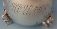 Tiffany & Co. Sterling Baby Cup with 3-D Rabbits Chased Grasses & Foliage #0127