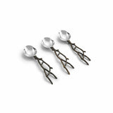 Michael Aram Oxidized Brass Twig Handle Spoon Set of 3 (6.25 inch) - 112059