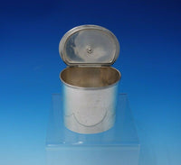 HE Sterling Silver Tea Caddy with Hinged Lid and Pineapple Finial (#4995)