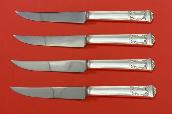 San Lorenzo by Tiffany and Co Sterling Silver Steak Knife Set 4pc Custom 8 1/2"