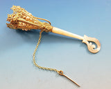 Gilt Bronze Tussie Mussie Posey Posy Holder with Carved Mother of Pearl (#J1316)