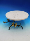 Butterfly Ginkgo by Michael Aram Marble and Brass Cake Stand - New
