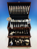 Tele by Mylius Brodrene Silver Flatware Set Service 110 pcs Norwegian Pierced