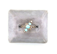 10k Yellow Gold Victorian Opal and Seed Pearl Ring (#J5516)