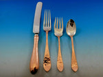 Van Dyke by International Sterling Silver Flatware Set Service w/ Copper Finish