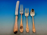 Van Dyke by International Sterling Silver Flatware Set Service w/ Copper Finish