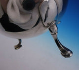 Jezler Swiss .800 Silver Water Pitcher Scalloped with Ebony Handle #1786 (#3783)