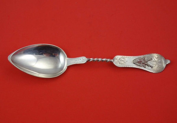 Saxon Stag by Duhme Sterling Silver Dinner Spoon brite-cut twisted handle 8 3/4"