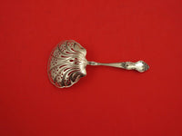 Meadow Rose by Wallace Sterling Silver Nut Spoon fluted pierced w/ flower 4 3/4"