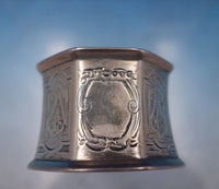 English Victorian Sterling Silver Napkin Ring Eight Sided Engraved c1859 (#6865)