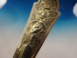 Cupid by Shiebler Sterling Silver Salad Serving Set 2pc Bright Cut GW 9 1/4"