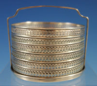 Webster Sterling Silver and Cut Crystal Coaster Set 6pc 2 3/4" x 3" (#2531)