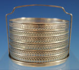 Webster Sterling Silver and Cut Crystal Coaster Set 6pc 2 3/4" x 3" (#2531)