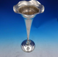 Shreve Sterling Silver Trumpet Vase Peony Flower Twisted Stem 17 1/2" (#4006)
