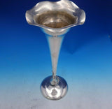 Shreve Sterling Silver Trumpet Vase Peony Flower Twisted Stem 17 1/2" (#4006)