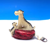 Celluloid Scotty Terrier Dogs Measuring Tape 2" Tall Japan c. 1940 (#J1334)