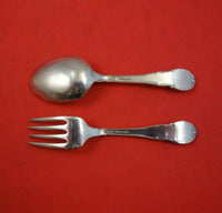 Modern Victorian by Lunt Sterling Silver Baby Set 2pc in Original Box 4 1/4"