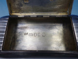 JR John Reily English Sterling Silver Box Hinged Lid GW Parallel Lines (#6608)