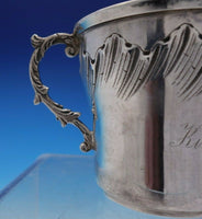 French Sterling Silver Child's Cup / Child's Mug Rococo Design 3" Tall (#3819)