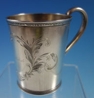 Tifft & Whiting Coin Silver Baby Cup with Engraved Scrollwork (#2167)