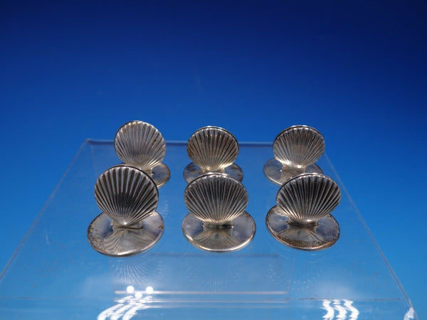 Unused Shell and Thread by Tiffany & Co. Set of 6 Place Card Holders (#4277)