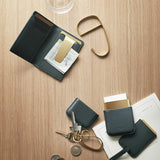 Georg Jensen Stainless Steel SHADES Key Ring Brass Color Three Rings - New