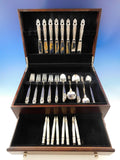 Royal Danish by International Sterling Silver Flatware Set for 8 Service 56 pcs