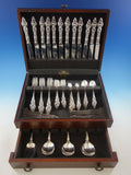 Les Six Fleurs Reed & Barton Sterling Silver Flatware Set Service 85 pcs Dinner