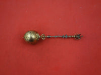 Dragon by German 800 Sterling Silver Tea Caddy Spoon Vermeil 6 3/8"